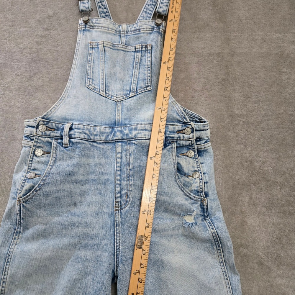 Old Navy Overalls Women 12 Tall Blue Acid Wash Denim Bib Dungaree Jumpsuit 2024 - Picture 10 of 14